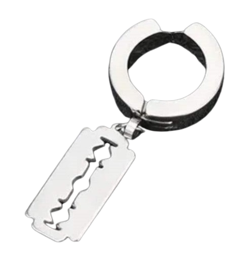 Сережки-кліпси чоловічі з лезом 1 шт. (1865679156)