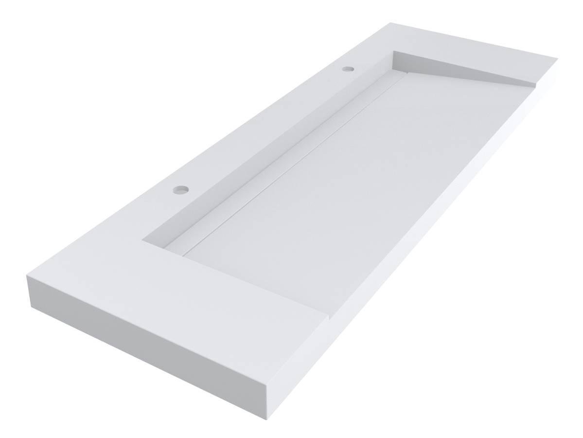 Умывальник Miraggio OLMOS 1500 MIRASOFT с литого мрамора матовый Белый (84187)