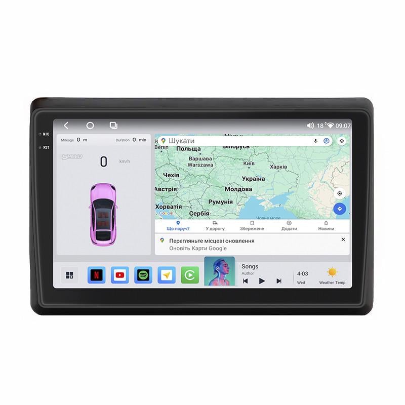 Автомагнитола штатная Lesko для Nissan NV400 I ver 2 2010-н.в. 10" 4/64 QLED CarPlay 4G Wi-Fi GPS 360 Prime