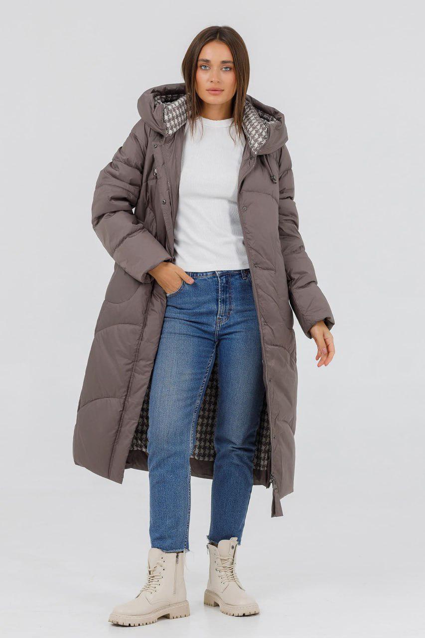 Пуховик жіночий 216c р. 48 Кавовий
