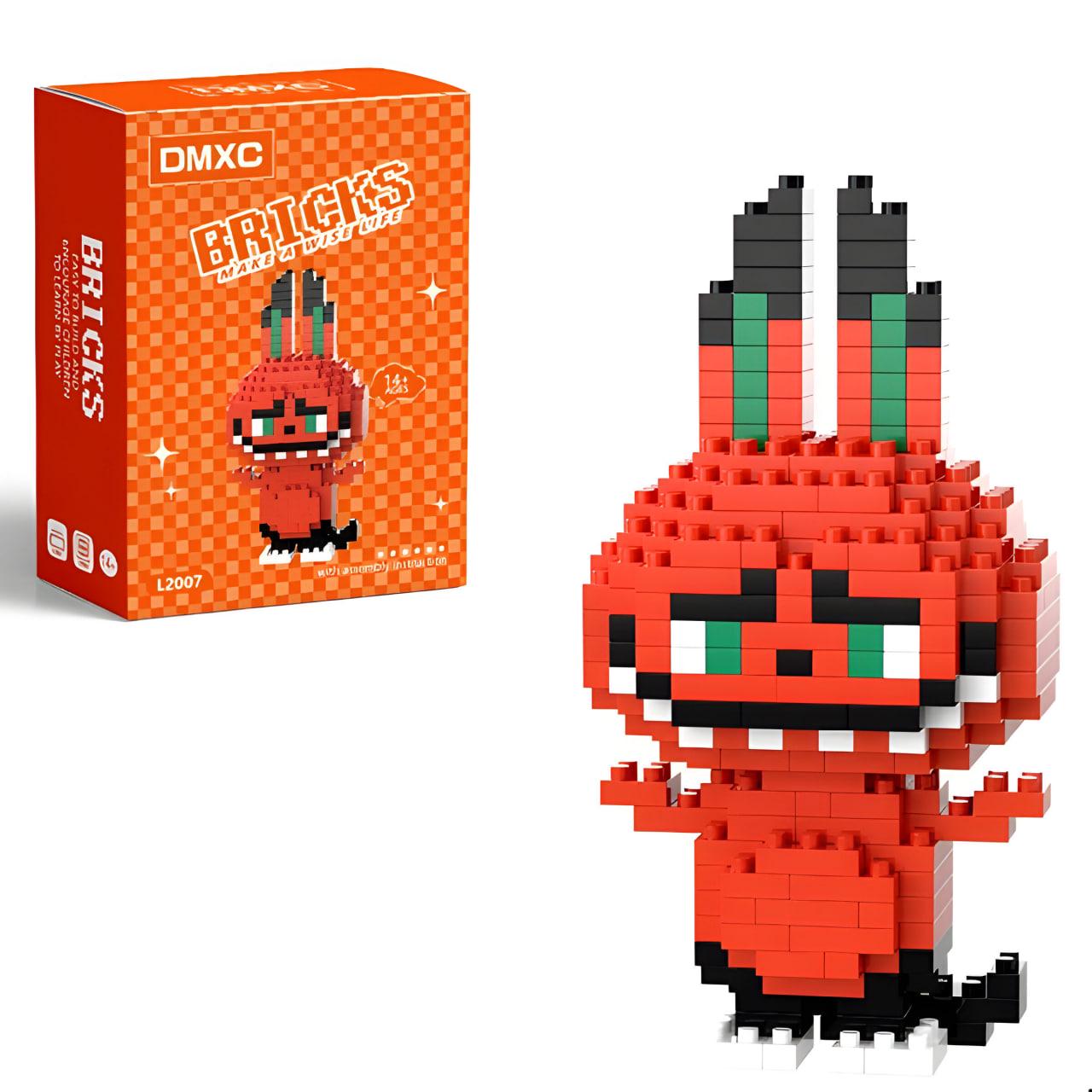 Конструктор детский Magic Blocks Зайчик Лабубу 150 дет. Красный (2007)