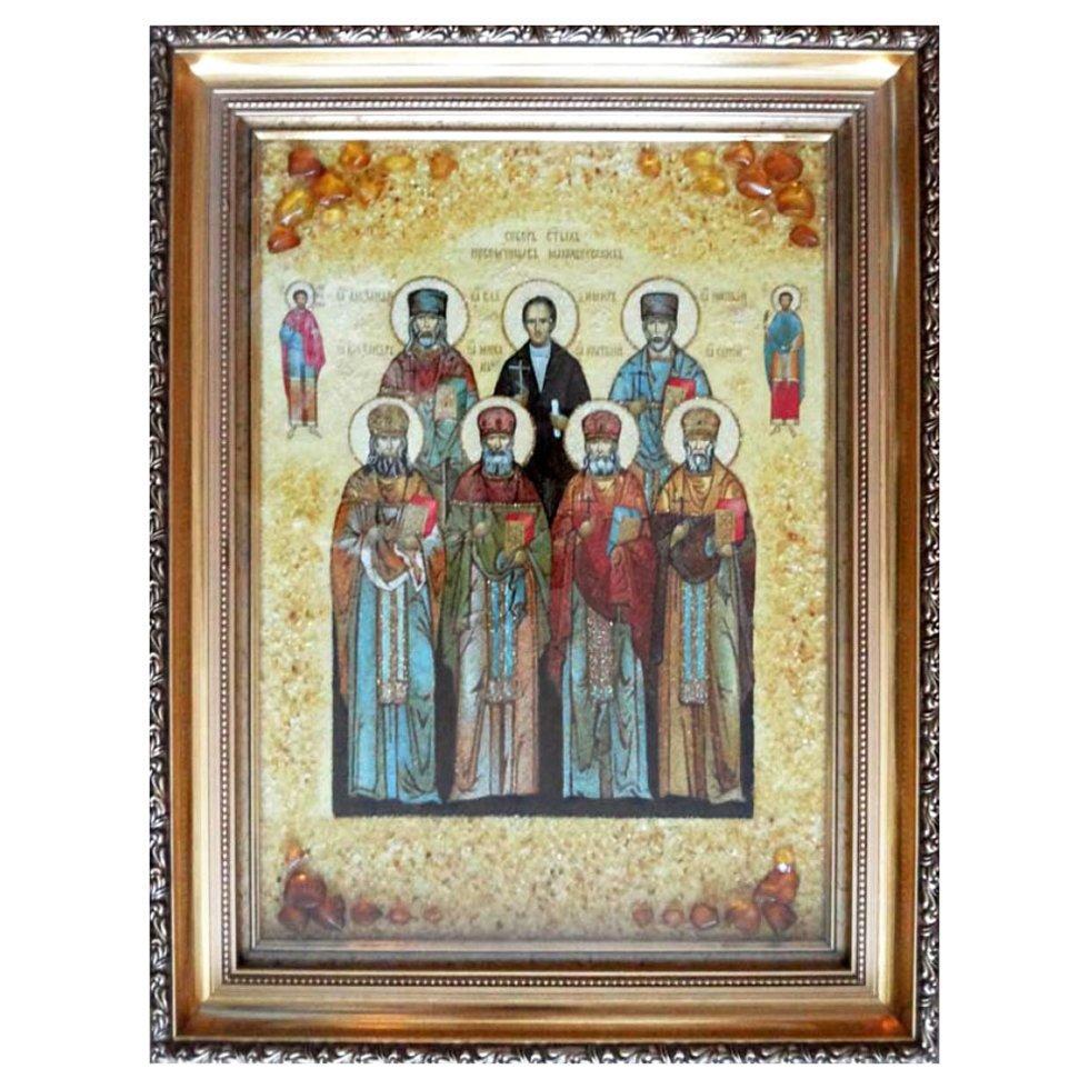 Икона Собор семи мучеников Маккавеев янтарная 20х30 см (М0001-20х30)