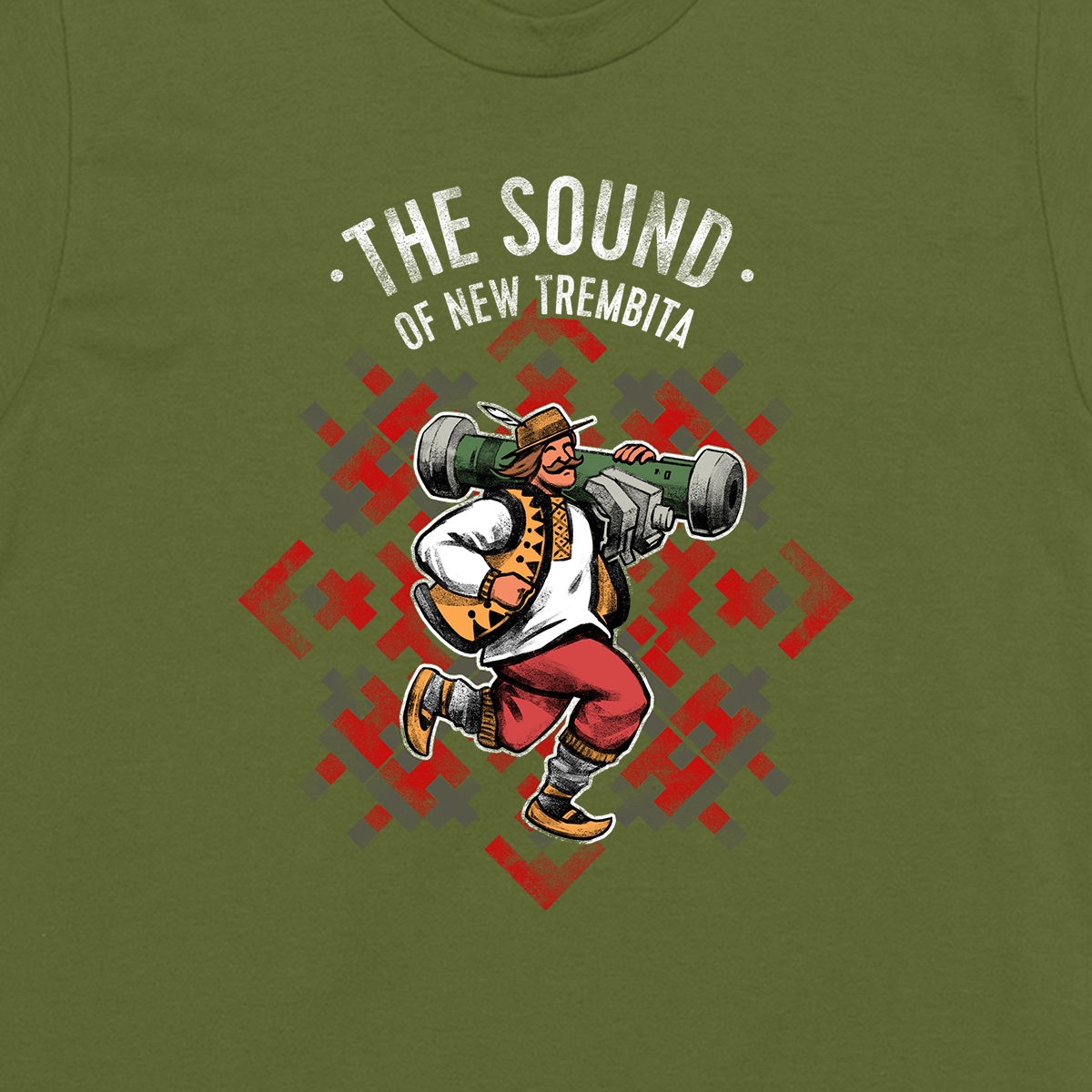 Футболка мужская патриотическая Ufree с принтом "The Sound of new Trembita" M Хаки (20053-11-M) - фото 2 Футболка мужская патриотическая Ufree с принтом "The Sound of new Trembita" M Хаки (20053-11-M) - фото 2