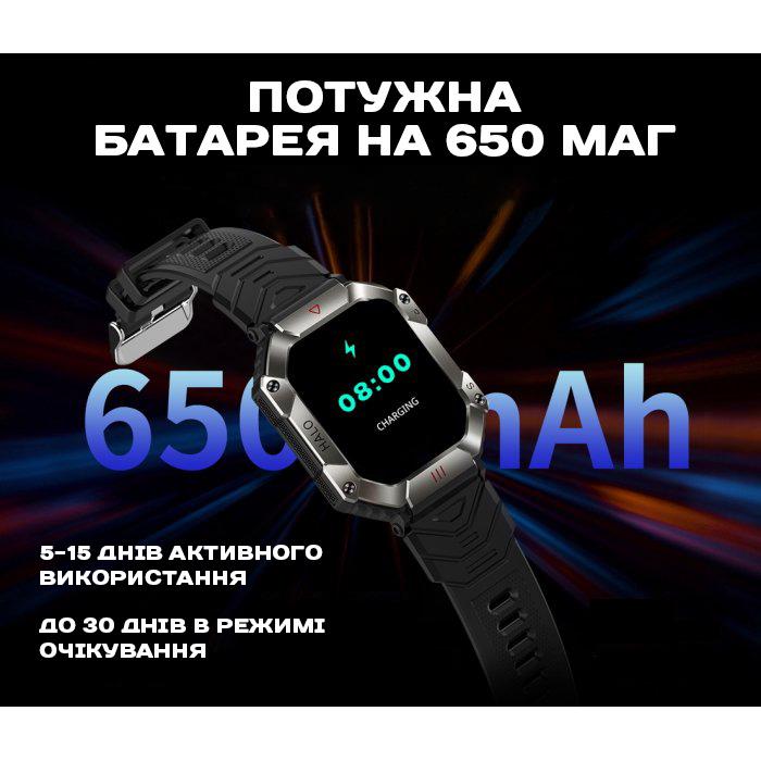 Смарт-часы UWatch Racer K+ Steel Black (1714) - фото 10