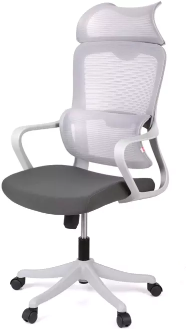 Крісло комп'ютерне з високою спинкою поворотне АКЛАС Доріан GR Tilt Сірий (00143997)