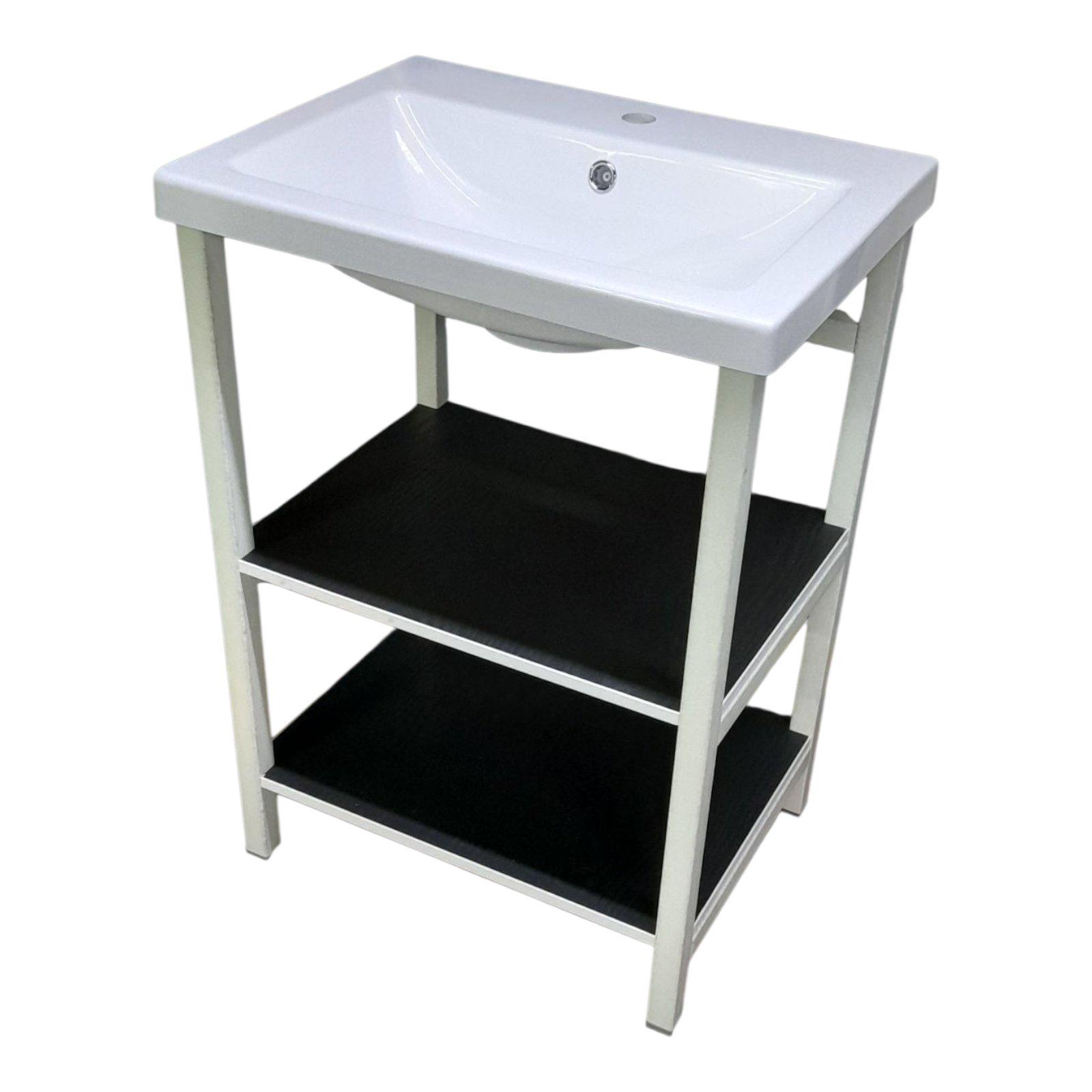 Мебель в стиле Loft с прямоугольным умывальником 60 см Black (2388) - фото 10 Мебель в стиле Loft с прямоугольным умывальником 60 см Black (2388) - фото 10