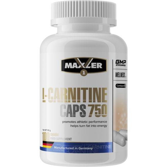 Жиросжигатель для спорта Maxler L-Carnitine Caps 750 100 Caps