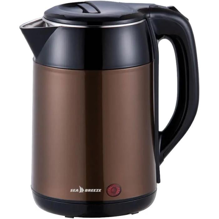 Електрочайник SeaBreeze SB-0201 1,8 л 1500 Вт Stainless Steel Brown