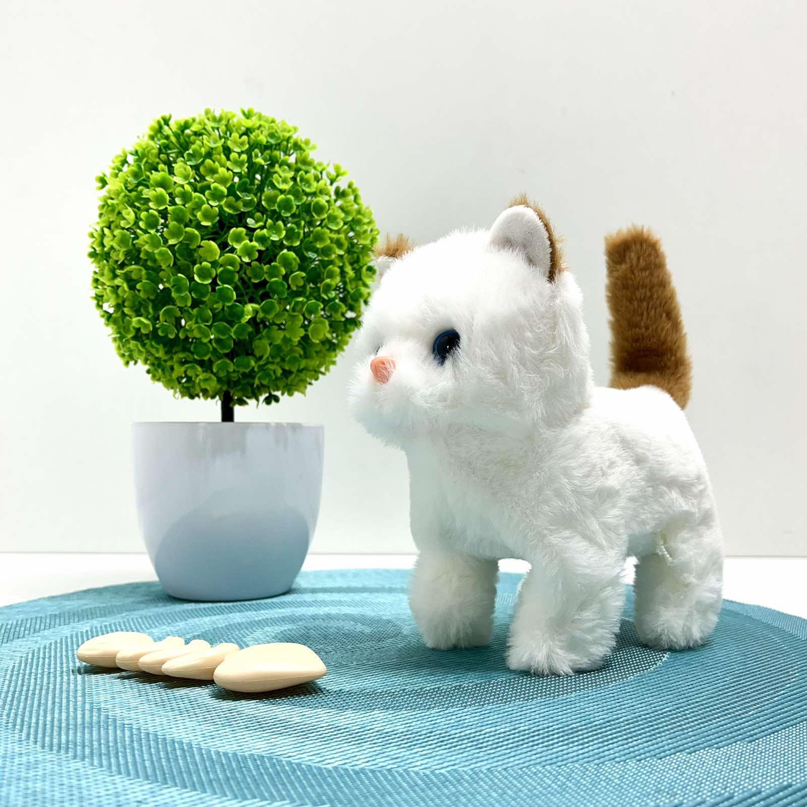 Интерактивная игрушка Котенок Котенок ходит/издает звуки/шевелит хвостиком в рюкзаке Белый с коричневым (777-23C) Интерактивная игрушка Котенок Котенок ходит/издает звуки/шевелит хвостиком в рюкзаке Белый с коричневым (777-23C)