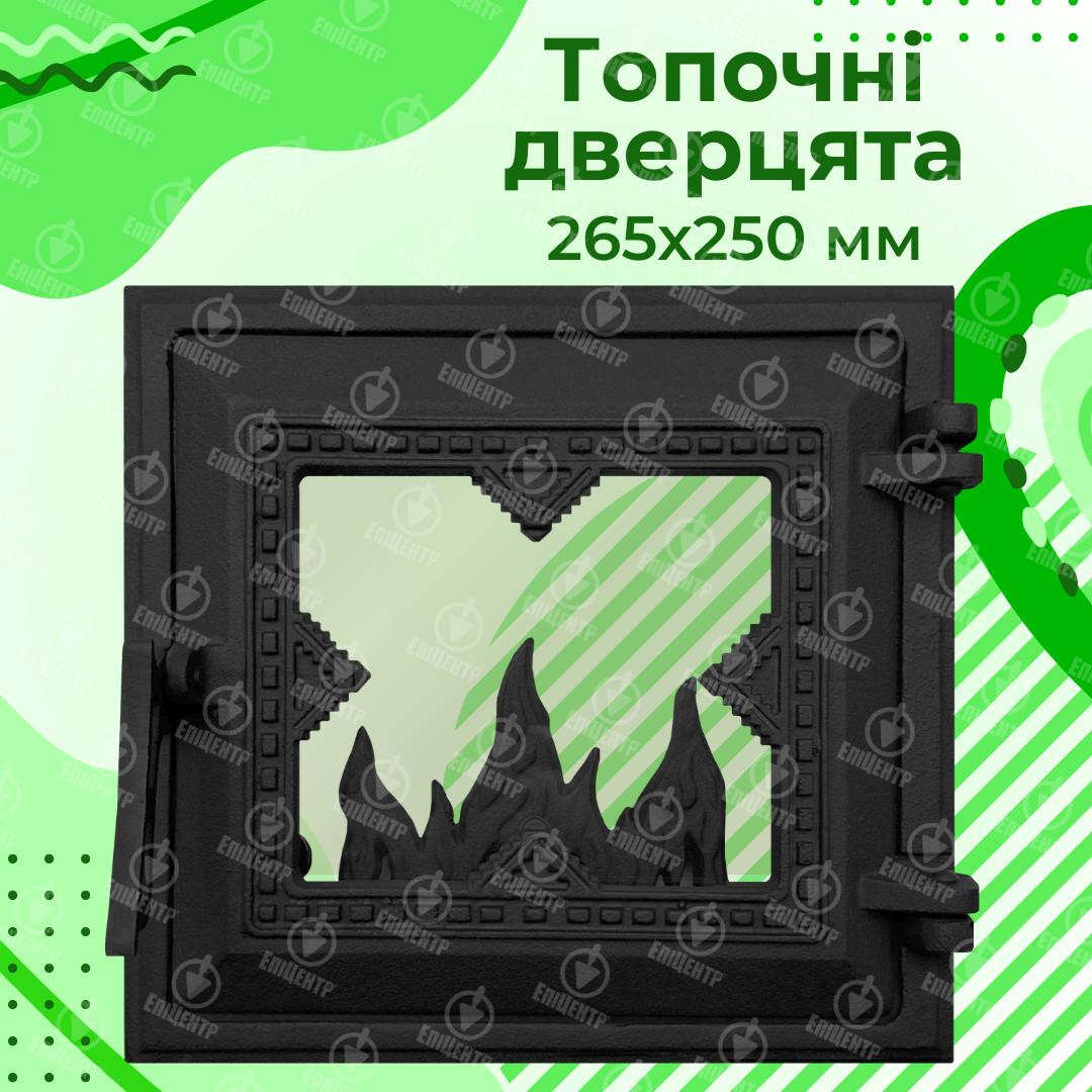 Дверцята дчавунні ля печі Вишиванка з термостійким склом 265х250 мм - фото 5 Дверцята дчавунні ля печі Вишиванка з термостійким склом 265х250 мм - фото 5