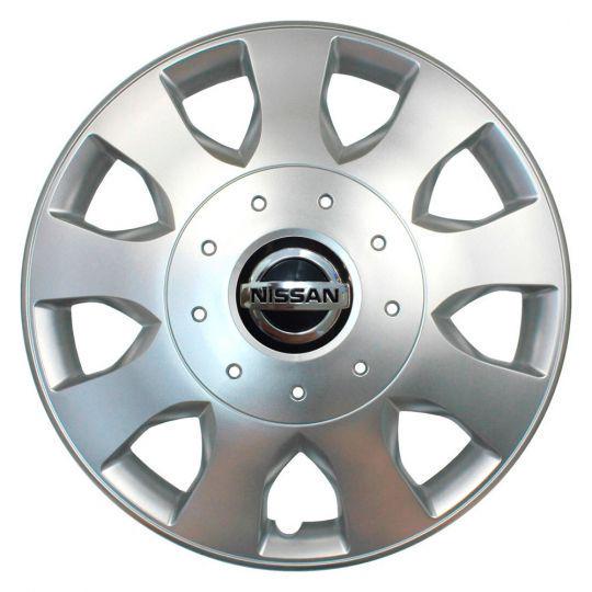 Автомобильные колпаки SKS 400 R16 с логотипом Nissan 4 шт. Серебристый