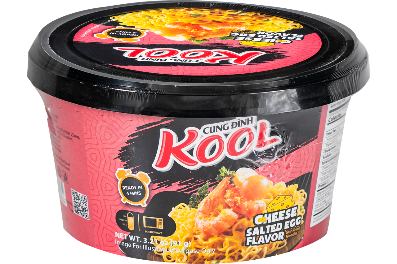 Лапша быстрого приготовления CUNG DINH KOOL Cheese Salted Egg 91 г (000009470)