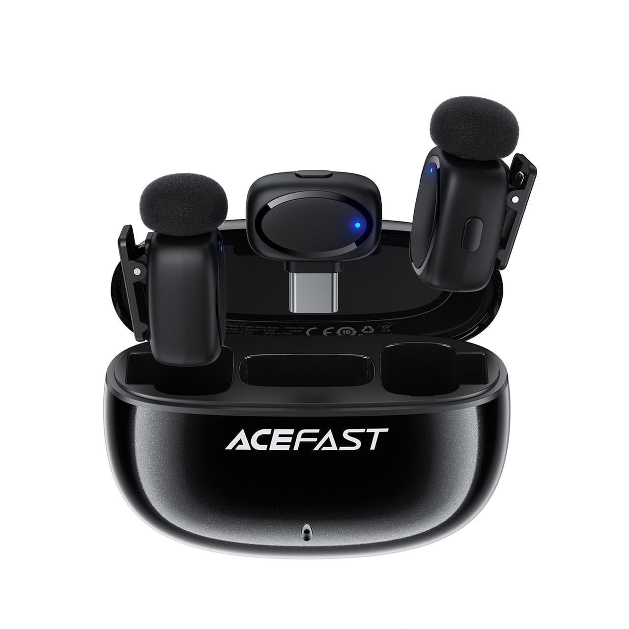 Мікрофонна система бездротова Acefast R2 Чорний (2834102043)