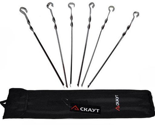 Набор шампуров Kamille скаут 6 шт. в чехле 45 см Набор шампуров Kamille скаут 6 шт. в чехле 45 см