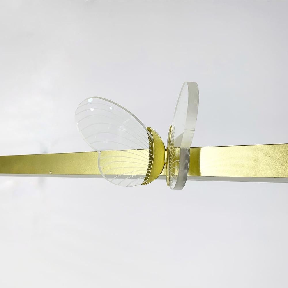 Люстра світлодіодна із метеликами Золотий (D 1201L) - фото 2 Люстра світлодіодна із метеликами Золотий (D 1201L) - фото 2