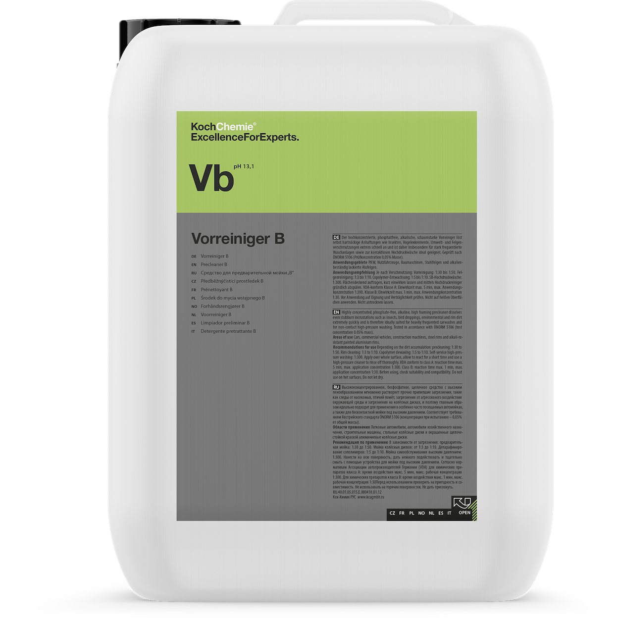 Автошампунь бесконтактный Koch-Chemie Vorreiniger В Hochleistunqs Multi Star активная пена на разлив 1 л