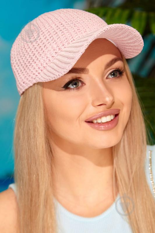 Вязаная бейсболка «Lurex» (4952) Braxton светлая пудра