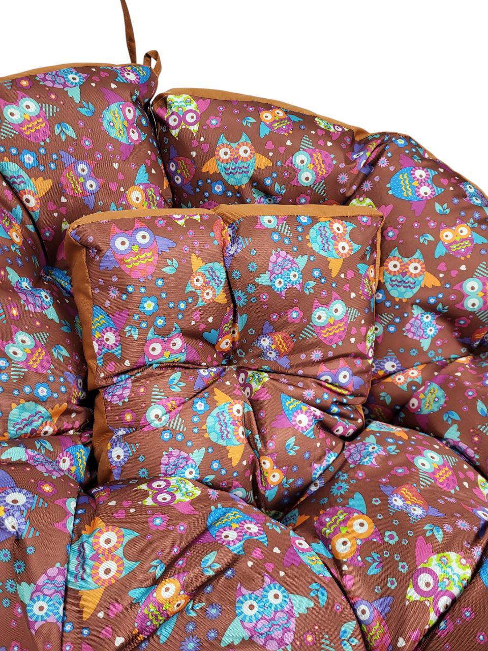 Бескаркасное кресло-трансформер мягкое с принтом Совенок 180х90 см (1459) - фото 5