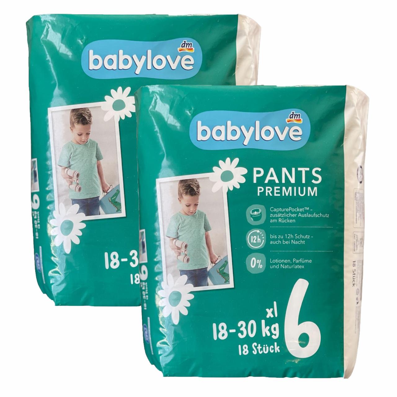 Підгузки-трусики дитячі Babylove Premium 6 XXL 18-30 кг 36 шт. (2301031501)