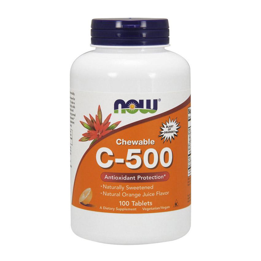 Витамин С NOW C-500 Chewable Orange 100 таблеток (00000025151)