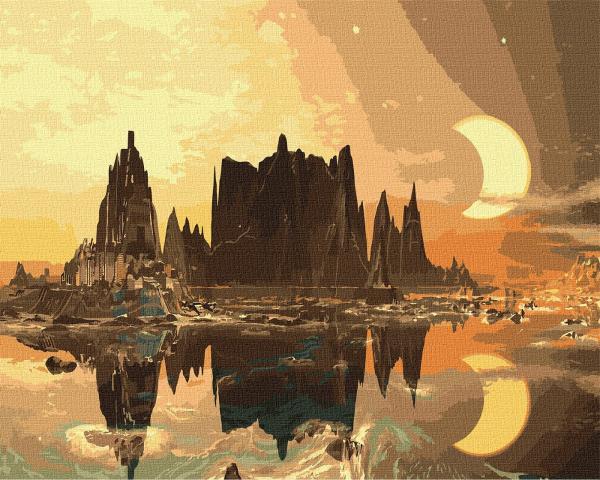 Картина по номерам Идейка Города Золотой город в 40х50 см термопакете (КНО2853-mt)