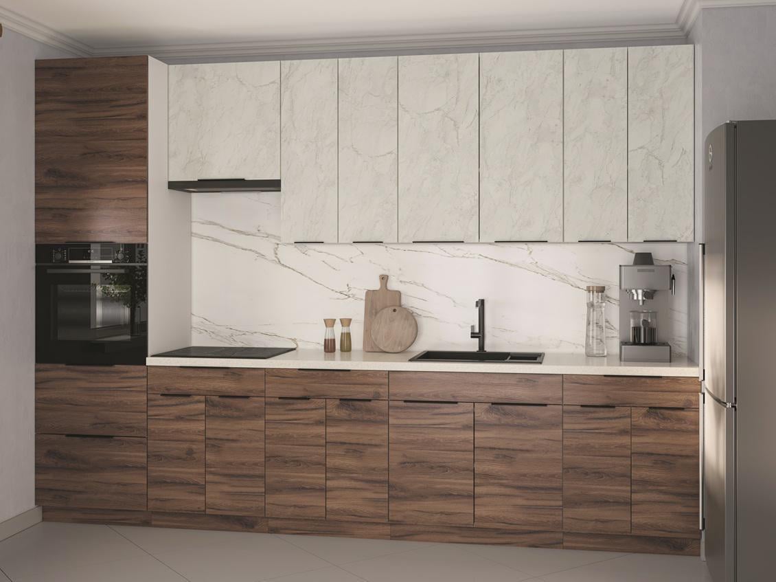 Кухня прямая Alise 340 см Дуб Ливорно/Белый (000-000-3056)