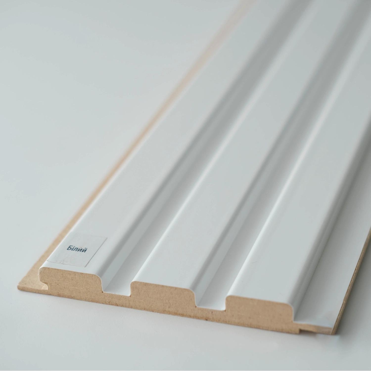 Панель стеновая реечнаяМДФ Superprofil 2800х117х12 мм Белый