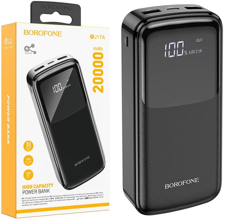 Аккумулятор внешний Borofone BJ17A 20000 mAh Black (37528)