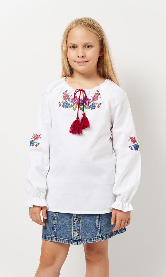 Вишиванка дитяча для дівчинки Вишиваночка р. 110 Білий (9400) - фото 2 Вишиванка дитяча для дівчинки Вишиваночка р. 110 Білий (9400) - фото 2