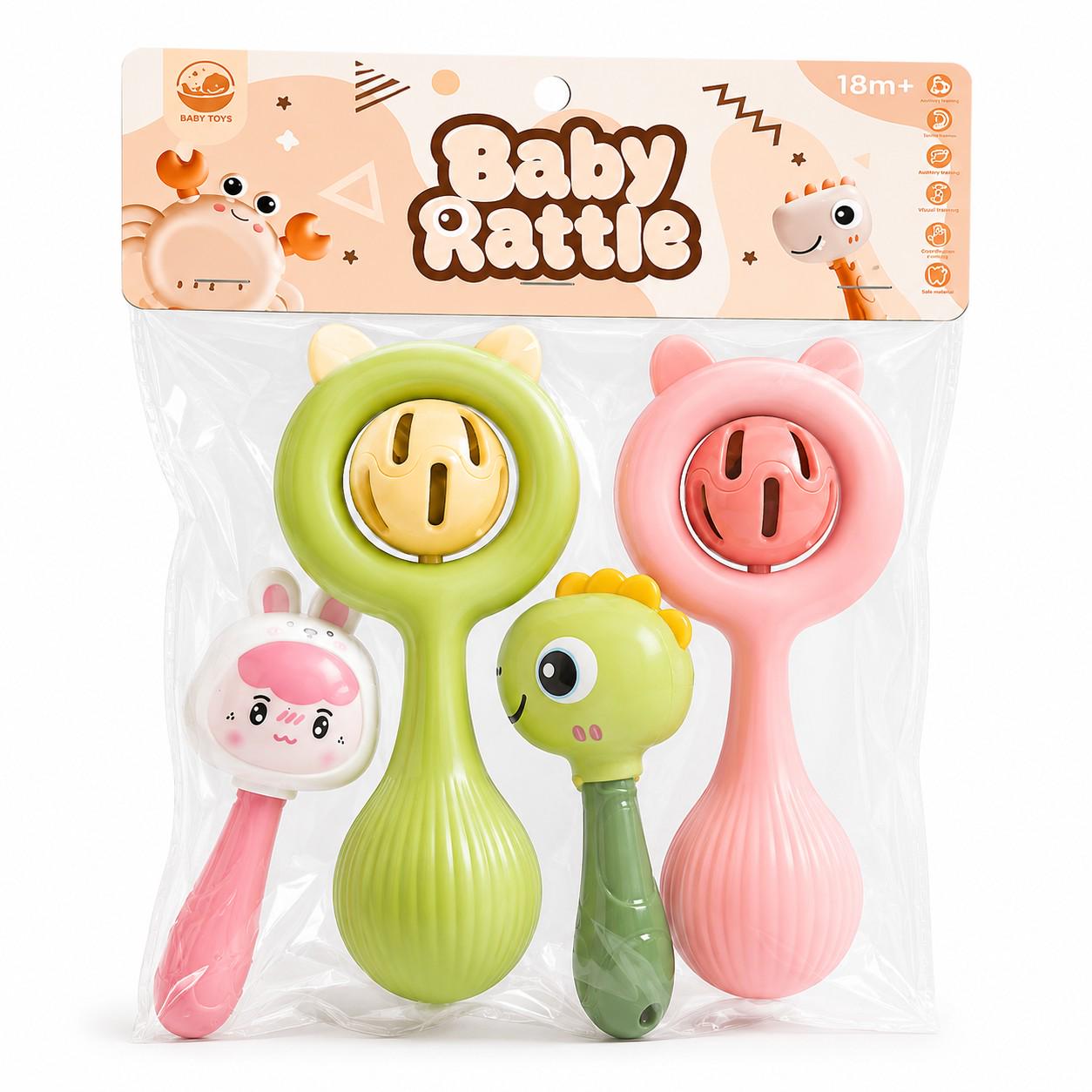 Набор погремушек для малышей Baby Rattle развивающие 4 шт. (34640571)