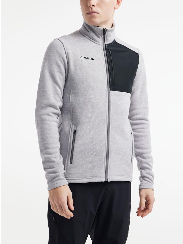 Чоловічий фліс Craft ADV Explore Heavy Fleece 1912218-950999 L Grey/Black/Melange - фото 3