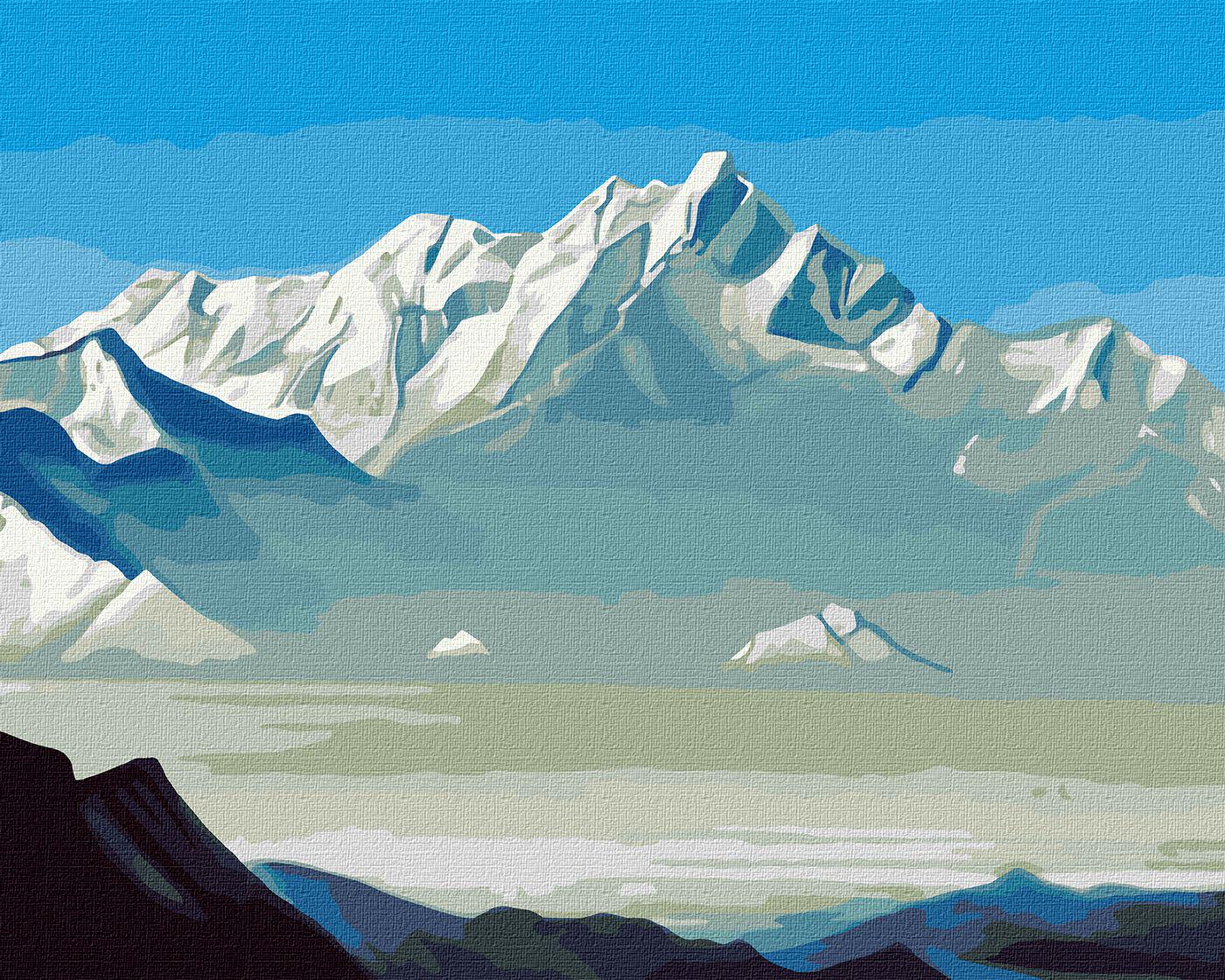 Картина за номерами Ідейка Гора п'яти скарбів 40х50 см (KHO2866)