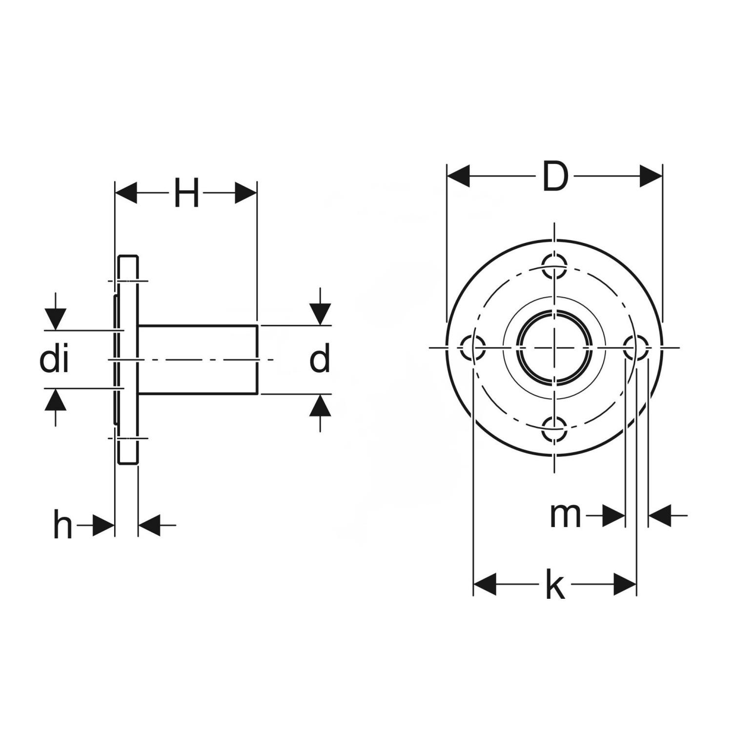 Фланець для гідроакумулятора Geberit Mapress 33749 сталь 185 мм (163851) - фото 2