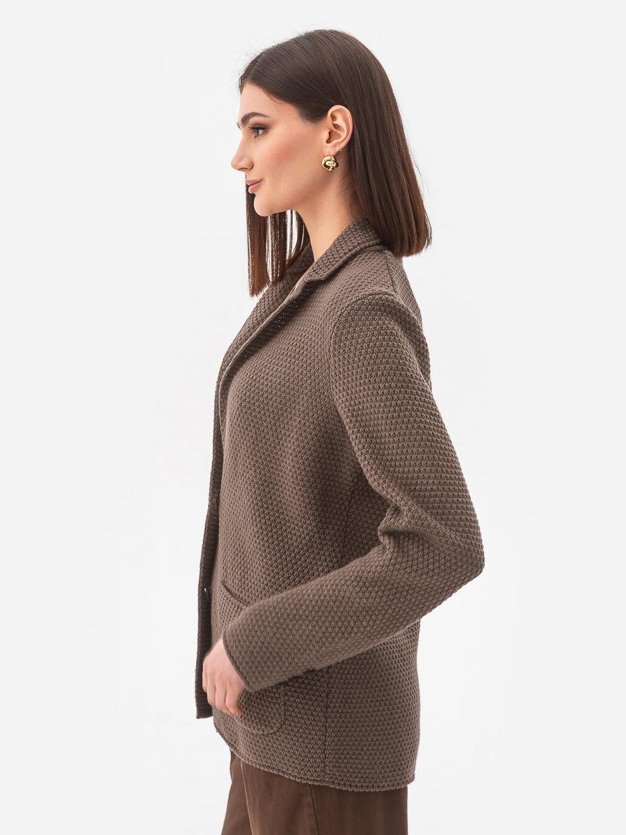 Піджак жіночий рисової в'язки SVTR р. 40-42 Капучино (598) - фото 6 Піджак жіночий рисової в'язки SVTR р. 40-42 Капучино (598) - фото 6