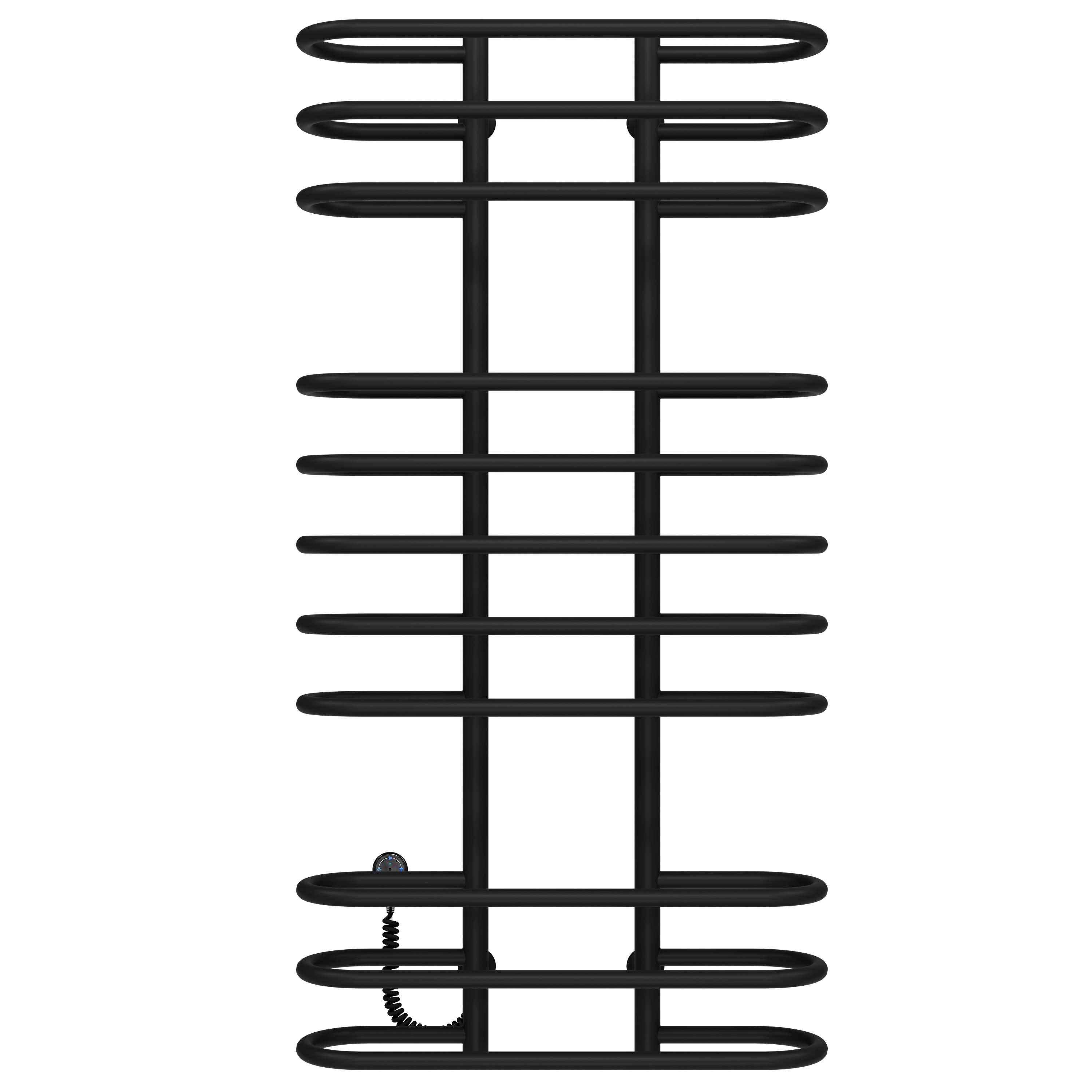 Полотенцесушитель электрический Deffi Британика П11 EF16 левое подключение нержавеющая сталь 600х1200 мм Черный (C.BR.120.60.11.EBL5)