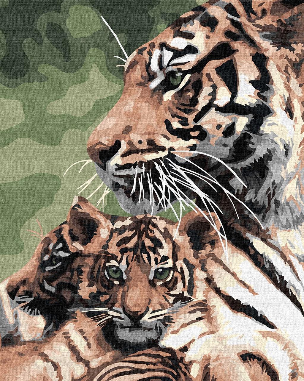 Картина по номерам Идейка Полосатая семейка 40x50 см (KHO4295)