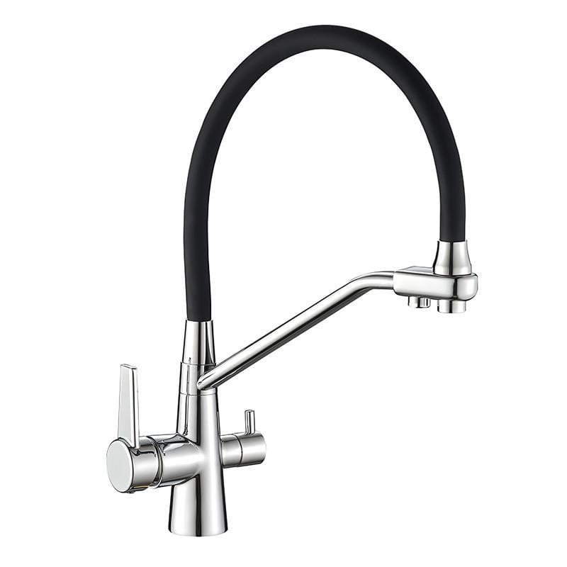 Смеситель для кухни на две воды MIXXUS Premium VELIS 021 REFLECTOR Black (MI5928)