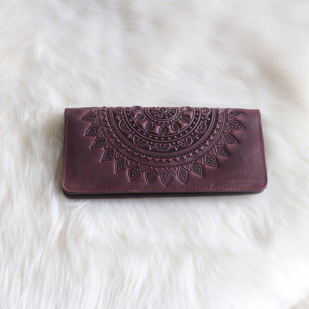 Кошелек длинный Гранд Презент Мандала Бордовый (07-М-Бор)