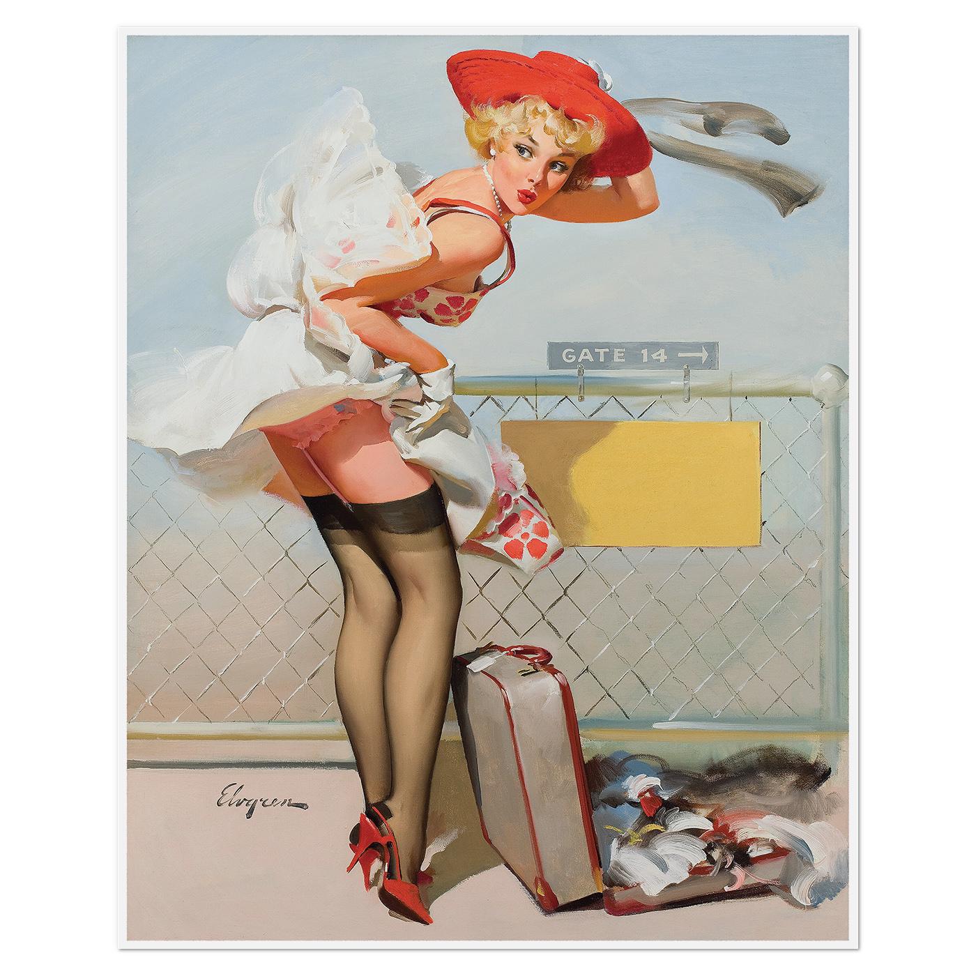 Плакат пин-ап Мне бы в небо! 1965 49x61 см (0179)