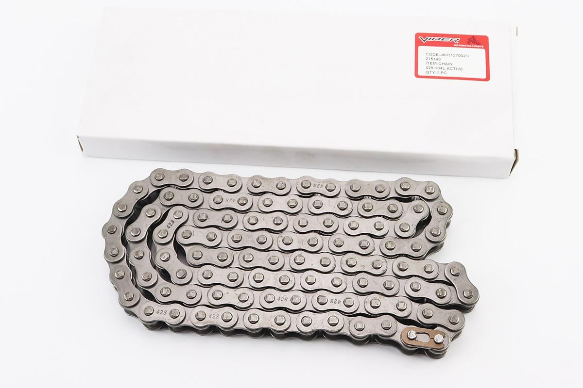 Ланцюг приводу колеса до мотоцикла Viper-125-150J 428 104 ланки Active (318300)