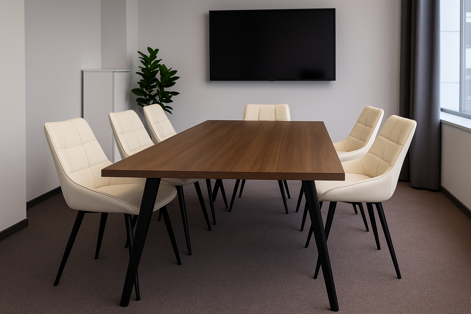 Комплект обеденных стульев Милано М-75 6 шт. кожзам 890x510x605 мм Капучино/Черный