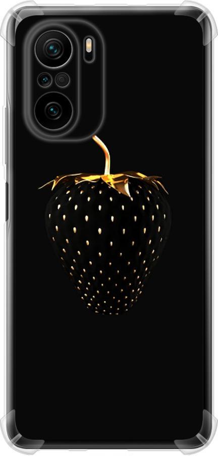 Чехол на Xiaomi Poco F3 Черная клубника (3585sp-2280-42517)