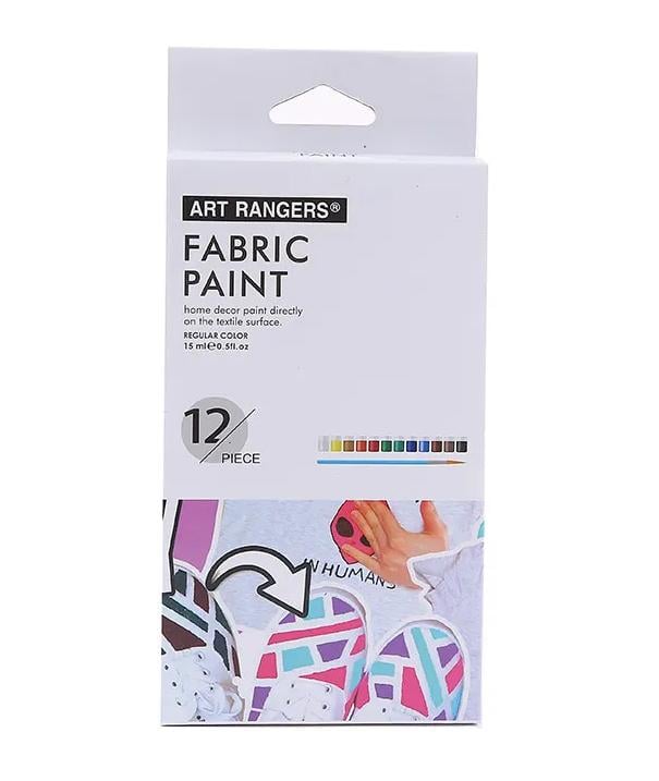 Набор красок для росписи по ткани Art Rangers Fabric Paint 12 цветов по 15 мл. (FAC1215) - фото 1