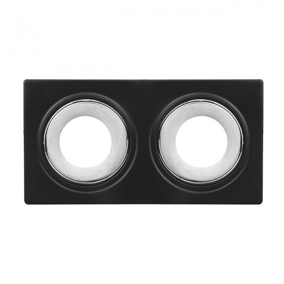 Точковий світильник 1704-2 BK/BK-CHR MR16 2хGU5.3 184х92 мм Чорний/Чорний хром (V6949669247279)