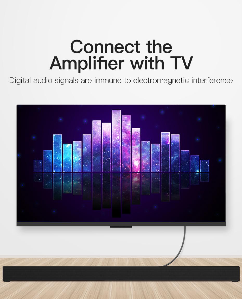 Кабель оптичний Vention Toslink SPDIF Аудіо 3 м Чорний (BAEBI) - фото 10