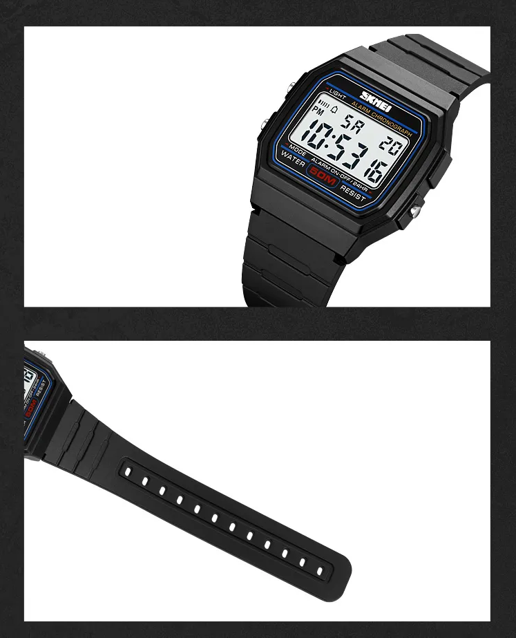 Годинник наручний Skmei 2042 Black/White (18478) - фото 5 Годинник наручний Skmei 2042 Black/White (18478) - фото 5