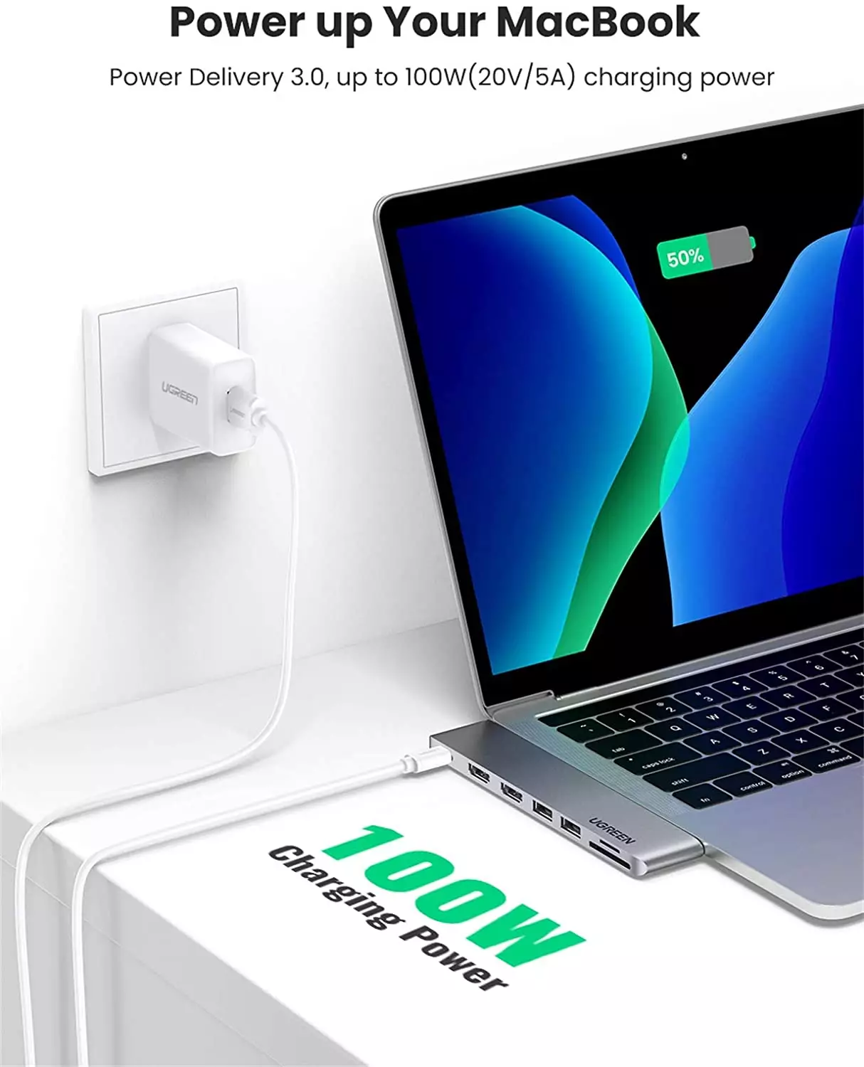 Концентратор UGREEN CM356 HDMI для MacBook Pro Air (80548) - фото 6