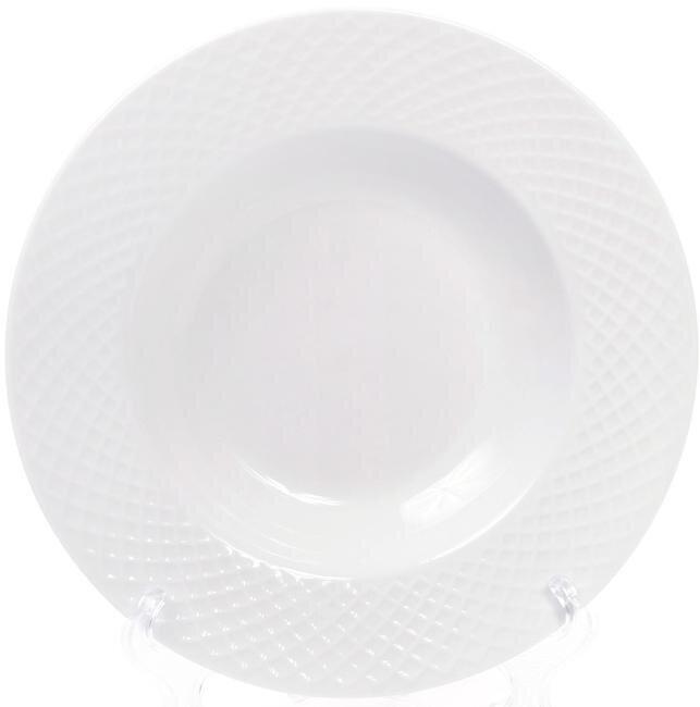 Набор 6 фарфоровых тарелок Emilia-Romagna 22 см порционные Сетка - фото 2 Набор 6 фарфоровых тарелок Emilia-Romagna 22 см порционные Сетка - фото 2