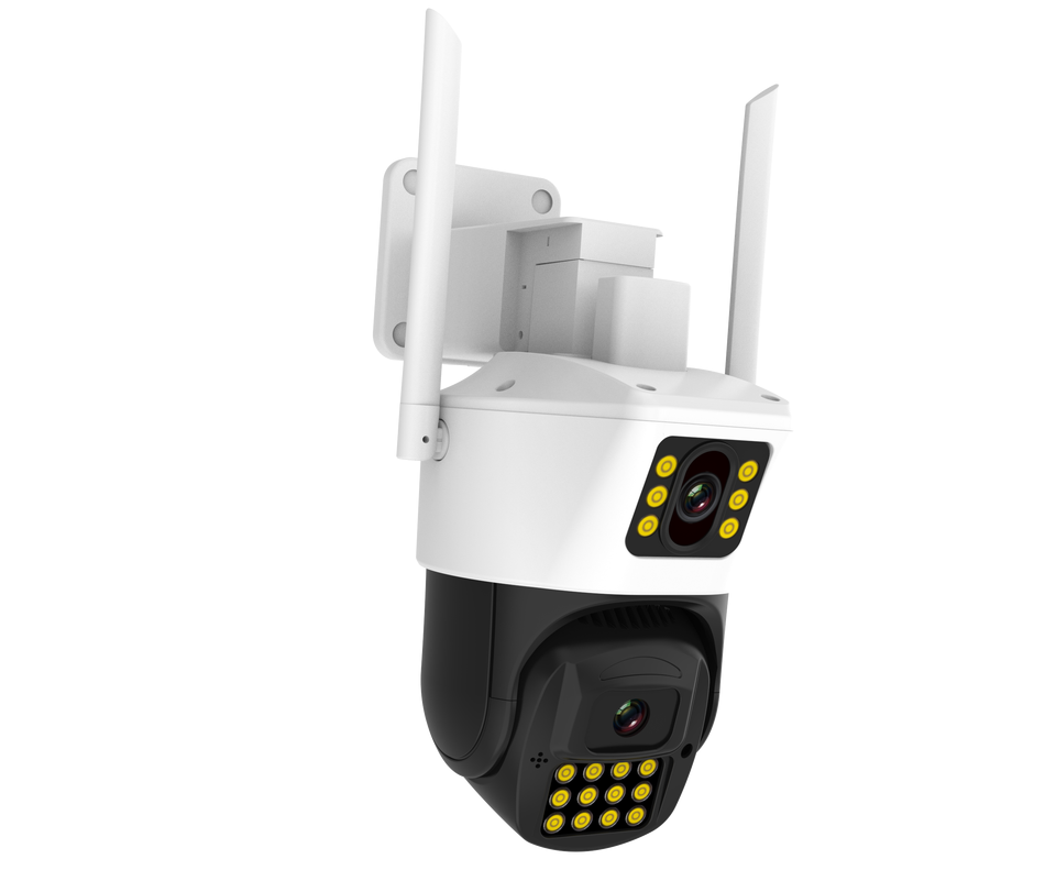 Камера відеоспостереження бездротова WiFi PTZ A23 ICSEE 3MP+3MP вулична поворотна Black/White (784779581) - фото 3