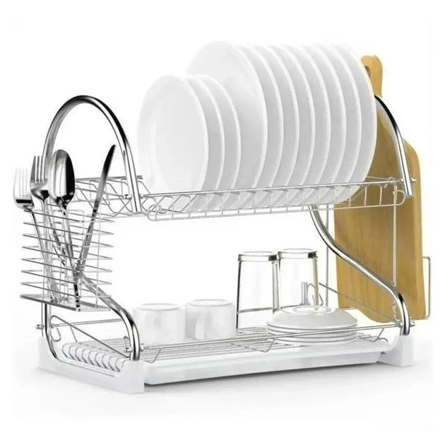 Сушилка для посуды Kitchen Storage Rack S-40 металлическая Silver - фото 6